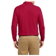 thumbnail image 2 of Yellow Rooster Men's Silk Touch Long Sleeve Polo T-Shirts Red M, 2 of 6