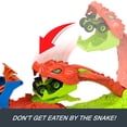 thumbnail image 4 of Hot Wheels Monster Trucks Snake Slam Takedown Playset with 1:64 Scale Bone Shaker Toy Vehicle, 4 of 7