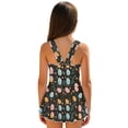 thumbnail image 2 of Tutolipy Easter Egg Floral Print Sleeveless Bathing Suit, Skirt Girls Swimsuit One Piece with Attached Skirt for Kids, Easy Care Girls One Piece Swimsuit Size 5-6 Years, 2 of 8