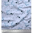 thumbnail image 1 of Soimoi Rayon Crepe Fabric Airplane,Guitar Wire & Notes Musical Instrument Decor Fabric Printed Yard 46 Inch Wide, 1 of 3