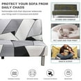 thumbnail image 3 of CHOK 2024 Big Size Folding Sofa Bed Cover  Printing Geometric Futon Slipcover  Polyester Elastic Fabric All-Inclusive Cover  Furniture Protector  #05 Grey triangle, 3 of 9