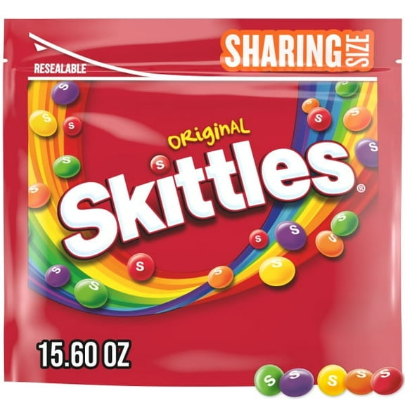 Skittles Original Chewy Candy Sharing Size Fruit Candies - 15.6 oz Bag- Pack of 3