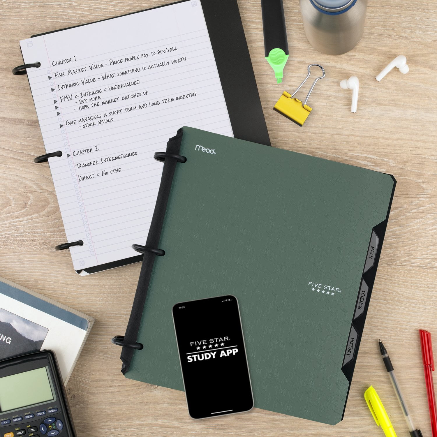 Five Star® Large Flex Notebinder, Seaglass
