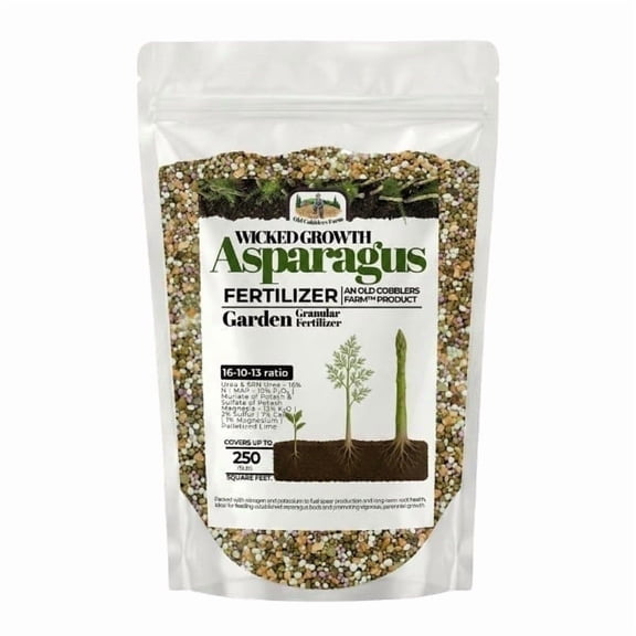 Old Cobblers Farm™ Wicked Growth Asparagus Fertilizer – Balanced Formula for Healthy Spears & Strong Root Growth – Supports Early Season Growth (5 lbs | 10 lbs | 15 lbs | 20 lbs) (5lbs)