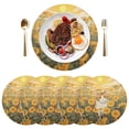 thumbnail image 5 of Ryvnso Cat in Sunflower Round Plate Mats Dining Table Placemat Set of 4 for Holiday Decoration, 5 of 7