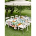 thumbnail image 3 of Easter Outdoor Tablecloth - 60x120 Inch Rectangle Dining Table Cover, Easter Grey Bunny Spring Watercolor Eggs Butterflies Waterproof Outdoor Table Cloth with Umbrella Hole & Zipper for Picnic/Patio, 3 of 7