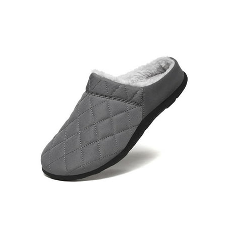 

Daeful Mens Plush Slippers Winter Autumn Warm Non Slip Home Indoor Outdoor Shoes