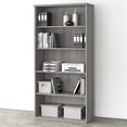 thumbnail image 2 of Pemberly Row Tall 5-Shelf Bookcase in Platinum Gray - Engineered Wood, 2 of 6
