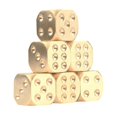 thumbnail image 1 of 2 uds dados de Metal duradero portátil de latón sólido mahjong tamiz entretenimiento dados Pub Bar Ktv accesorio, 1 of 2