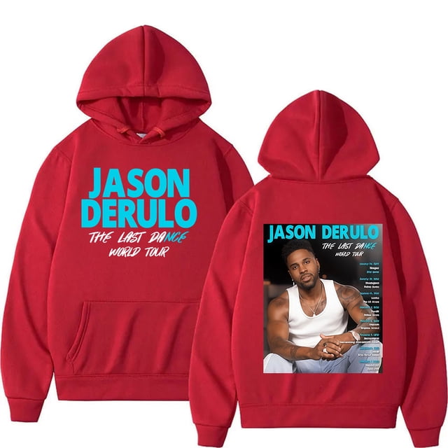 Jason Derulo Last Dance World Tour 2026 Sudadera con capucha gráfica para hombre Hip Hop moda Pop polar sudaderas de gran tamaño ropa de calle Unisex