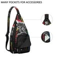 thumbnail image 2 of Gaming Controller Print Sling Bag&nbsp;- Cool Retro Joystick Pattern Crossbody Backpack for Gamers, Water-Resistant Shoulder Pack (Colorful Graffiti Design, Lightweight & Durable), 2 of 4