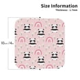 thumbnail image 2 of KLL Drink Coasters Set Square of 4,PU Leather Absorbent Coasters Set Decorative Coffee Cup Coasters Housewarming Gift for Home Decor-Cute Cartoon Panda, 2 of 5
