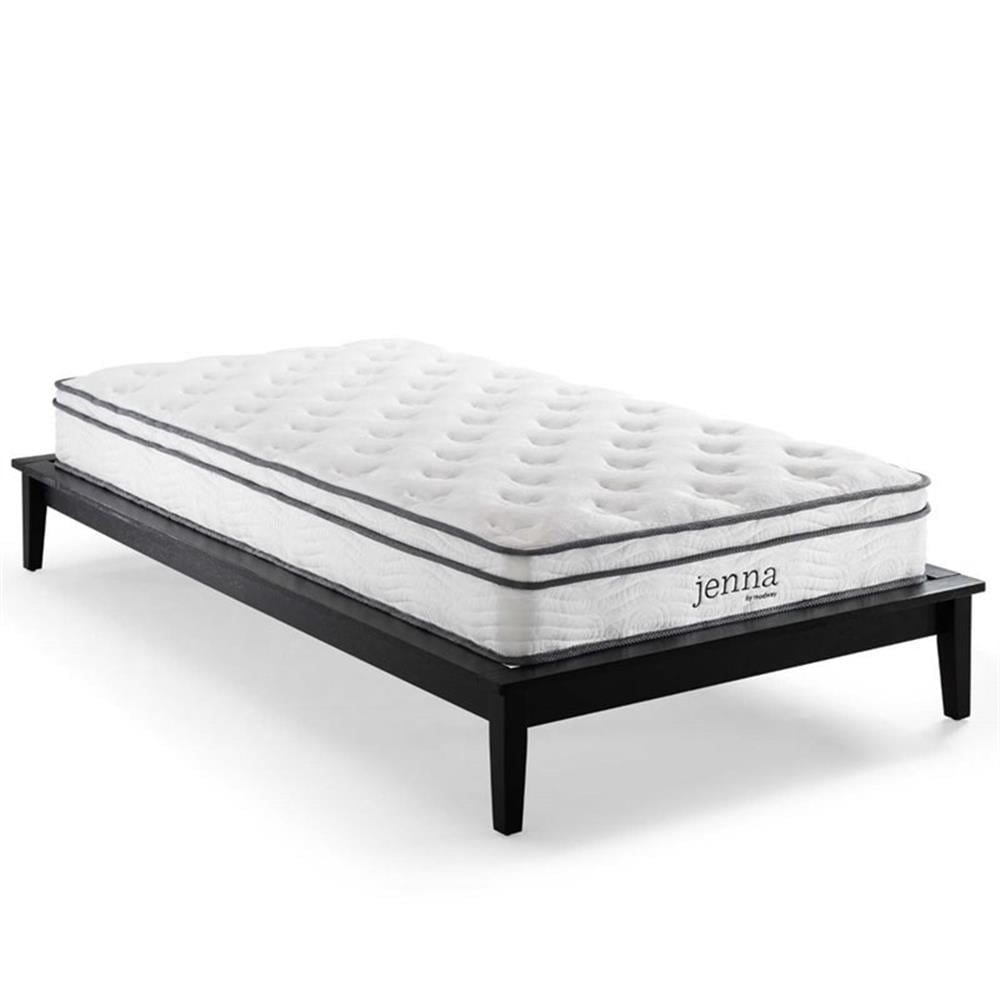 Pemberly Row 8" Modern Innerspring and Foam King Mattress in White