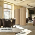 thumbnail image 3 of 6-ft Folding Room Divider with Diamond Design, 4-Panel No Assembly Required, Freestanding,Natural, 3 of 7