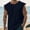 #333-Navy, variant on Mens Retro Sleeveless Tank Top Solid Color Loose Fit Raw Edge Breathable Quick Dry for Gym Running Outdoor Gift