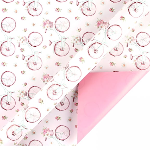 CCOCC Gift Wrapping Paper Cute Cartoon Print Pink Colorful Wrapping Paper Holiday Girls Princess Birthday Gift Wrapping Paper