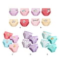 thumbnail image 3 of 4Pcs/Pack Little Girls Underwear Briefs Panty Cartoon Pattern Soft Breathable Elastic Cotton Girls Briefs, 3 of 4