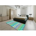 thumbnail image 5 of Ahgly Company Machine Washable Indoor Rectangle Transitional Green Area Rugs, 7' x 9', 5 of 7