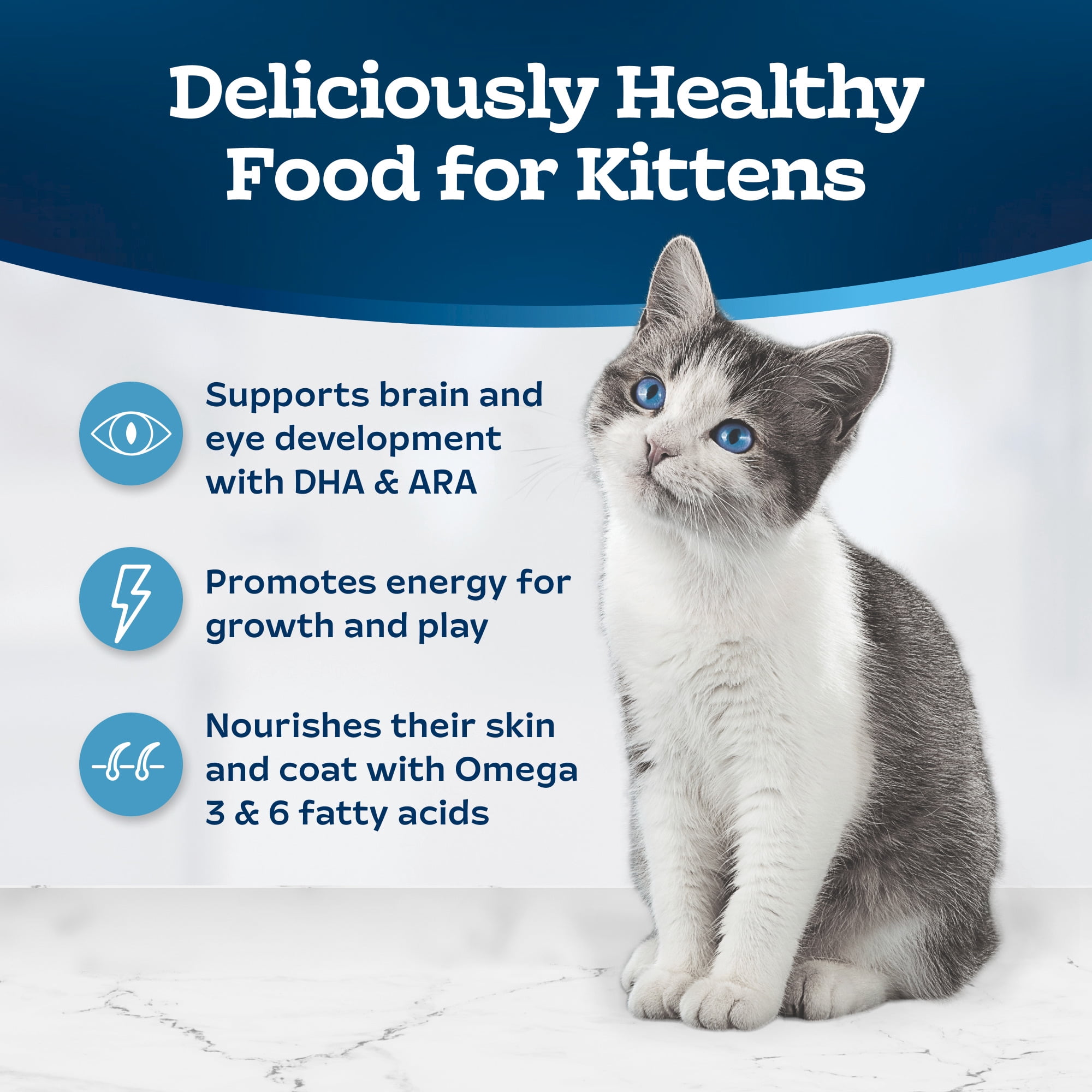 Nourriture sèche naturelle pour chatons Blue Buffalo Tastefuls, recette au poulet et riz brun 0,9kg