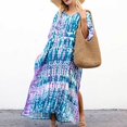 thumbnail image 6 of OVINYER Dress Women Plus Size Kaftans Casual V-Neck Long Soft Beach Maxi For Summer Classic Elegant Style, 6 of 9