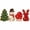 B, variant on AZXY Long Tail Velvet Bow Christmas Ornament 2PCS, Brown Fabric Bowknot Embellishment, Indoor Christmas Decorations, Soft Wreath Tree Hanging Decor for Mantel Gift Chair