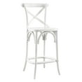 thumbnail image 2 of Modway Gear 39.5" Modern Style Elm Wood Counter Stool in White Finish, 2 of 8