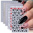 thumbnail image 1 of Calcomanías para Uñas ZOAZJINAZ 6 Hojas Diseño 3D de Corazones, 1 of 7
