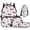 Bow American Flag, variant on HUISEFOR Camo Duck Kids Backpack for Girls 10-12 School Backpacks Sets with Lunch Bag Pencil Case Water Bottle Holder 4 Piece Travel Bookpack Multifunctional