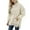 Beige, variant on Womens Oversized Hoodie Dress 2025 Fall Solid Sweatshirts with Zipper Side Slit Casual Fashion Loose Pullover Tops