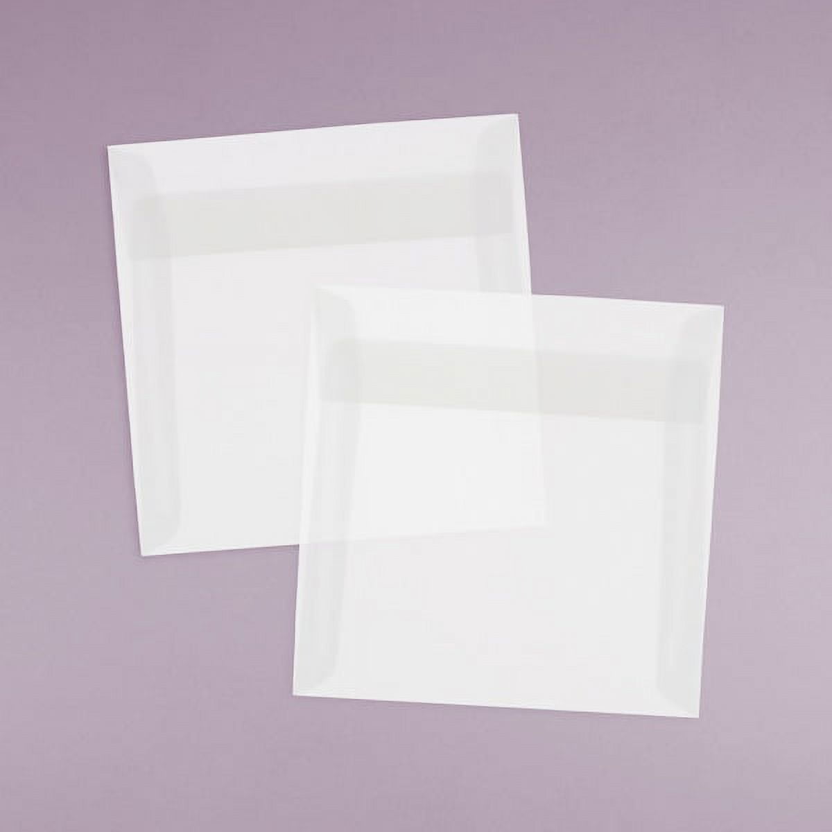 JAM Paper 8.5 x 8.5 Translucent Envelopes, Clear, 25 per Pack