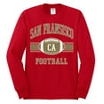 thumbnail image 2 of City of San Francisco SF American Football Fantasy Fan Sports Mens Long Sleeve Shirt, Red, 2XL, 2 of 3