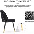 thumbnail image 4 of Velvet Modern Dining Chairs Set of 2, Upholstered Dining Side Chairs with Metal Legs, Nailhead Trim, Modern Dining Chairs for Kitchen, Bedroom, Dining Room, 4 of 7