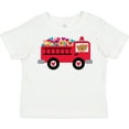 thumbnail image 3 of Inktastic Valentine Fire Truck Heart Bear Boys or Girls Toddler T-Shirt, 3 of 5