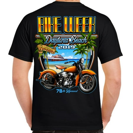 - Biker Life 2019 Bike Week Daytona Beach Beach Shield T-Shirt