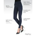 thumbnail image 3 of MeMoi Women's Comfort Cotton Blend Lightweight Leggings - Womens - Female (Large/X-Large, Navy), 3 of 7