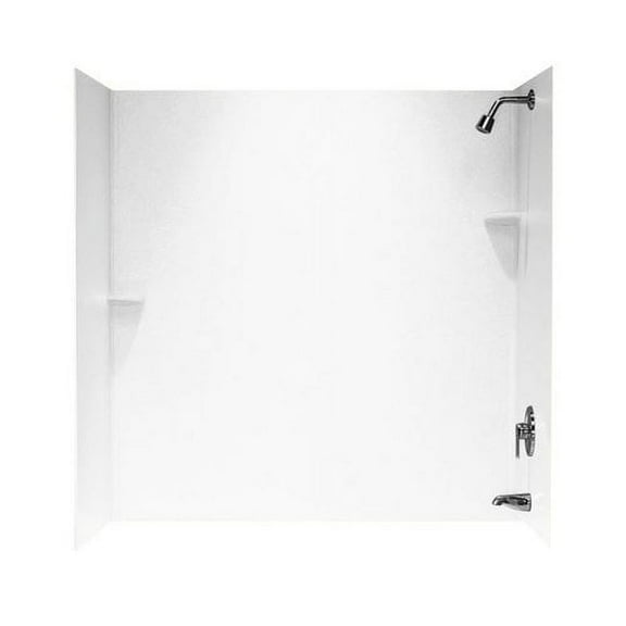 Swan Solid Surface 72'' x 60'' x 30'' Three Panel Shower Wall