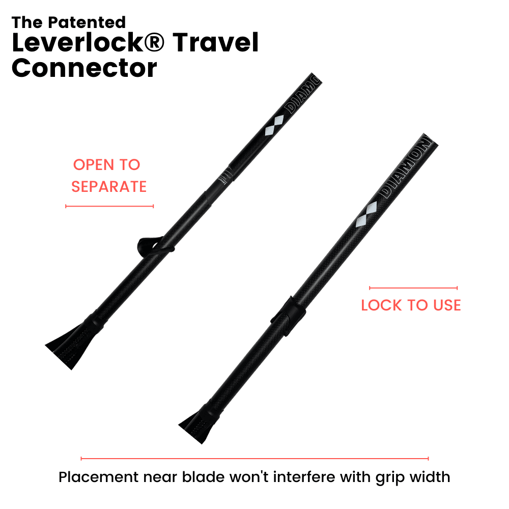 Diamond Lite Leverlock® Adjustable Carbon Blend 3-Piece Stand Up Paddle