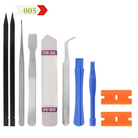 

WREA 10-in-1 Cell Phone Repair Tools Set Universal Opening Pry Tool Kit Spudger Tweezer Disassemble Tools