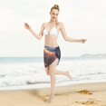 thumbnail image 4 of Disketp Lazy Stone Bear Women Swimsuit Cover Up Short Chiffon Summer Beach Sarong Bikini Wrap Skirt Bathing Suit, 4 of 5