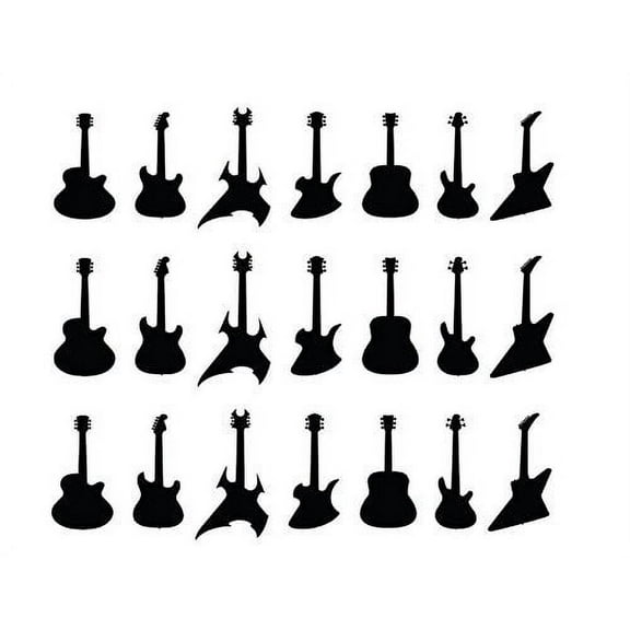 Music Guitars - Cake Side Designer Strip - Edible Cake/Cupcake Party Topper!!!