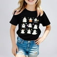 thumbnail image 2 of Caqnni Halloween Shirt Toddler Ghouls T-Shirt Boys Girls Ghost Graphic Tee Kids Spooky Tops Halloween T-Shirt (110,Black), 2 of 4