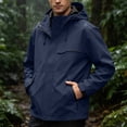 thumbnail image 2 of Abomasnow Mens Big and Tall Jackets Zip Up Waterproof Windbreaker Hooded Rain Jackets Casual Lightweight Hiking Travel Rain Coat with Pockets, 2 of 9