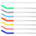 thumbnail image 5 of Meijiashe Reusable Stainless Steel Straws Set with Silicone Tips and Sleeve, 5 of 11