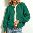 thumbnail image 2 of GEWSEY Cardigan Sweaters for Women Lightweight Knit Sweater Womens Long Sleeve Button Down Oversized Open Front Casual Fashion Cardigans (Dark Green, M), 2 of 6