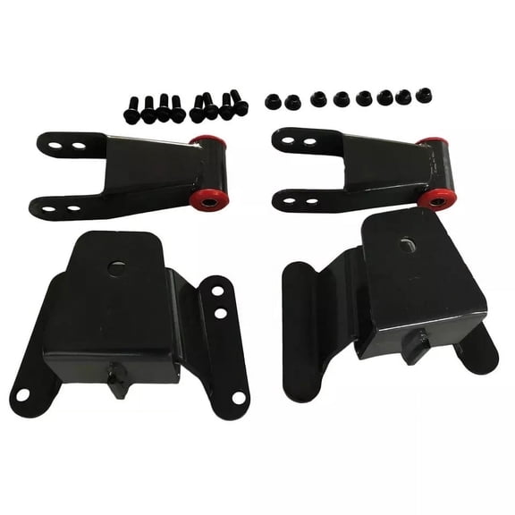 Hex Autoparts 4" Drop Kit Leveling Lowering Shackles Hangers for 1973-1996 Ford F150 F100