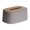 Grey, variant on White Vertical Stripe Elastic Tissue Box With Spring European Style