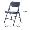 thumbnail image 6 of Hampden Furnishings Bernadine Collection Steel Double Hinge Folding Chair, Blue, Pack of 4, 6 of 7