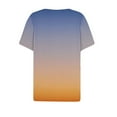thumbnail image 5 of Soki T-Shirts pour Filles Dégradé T-Shirt Manches Courtes Hauts T-Shirt Col en V Tee 3-14 Ans, 5 of 5