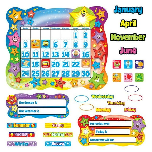 Trend T-8194-2 Tableau d'Affichage Calendrier Étoilé - Ensemble de 2
