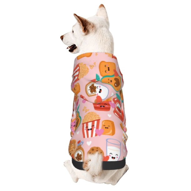 Balery Funny Food Sudadera con Capucha para Perros Pequeños – Ropa para Mascotas, Disfraz para Perros y Gatos, Ideal para Fiestas y Cosplay-XX-Large